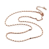 Brass Oval Link Chain Necklaces for Women NJEW-D302-26RG-4
