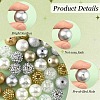 50Pcs 10 Styles Transparent Resin Rhinestone Graduated Beads RESI-YW0004-41-3