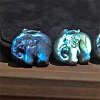 Natural Labradorite Carved Healing Elephant Figurines PW-WG69479-01-1