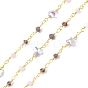 Butterfly & Round Glass Beaded Chains CHS-P016-38G-07-1