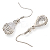 Rack Plating Brass Clear Cubic Zirconia Teardrop Dangle Earrings EJEW-T021-05P-2