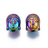 Rack Plating Rainbow Color Alloy Beads PALLOY-S180-347-2