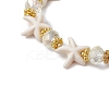 Synthetic Turquoise Beads Stretch Bracelets for Women BJEW-JB11574-03-3