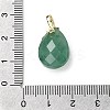 Natural Green Aventurine Faceted Teardrop Pendants KK-D021-03E-G-3