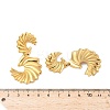 304 Stainless Steel Dangle Stud Earrings EJEW-H159-02G-5