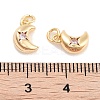 Brass Micro Pave Cubic Zirconia Pendants KK-P271-01G-A-3