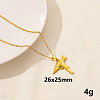 Stylish Stainless Steel Gun Pendant Necklace for Women GL2077-8-1