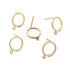 Brass Stud Earring Findings X-KK-S348-358-2