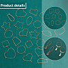 36pcs 9 style Brass Hoop Earring Findings KK-PH0005-99-4