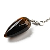 Natural Tiger Eye Bullet Charm G-Q1002-07P-09-2