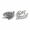 Tibetan Style Alloy Pendant Rhinestone Settings TIBEP-N008-091-3