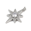Brass Micro Pave Cubic Zirconia Pendants KK-R230-05P-2
