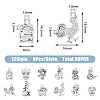 96Pcs 12 Styles Tibetan Style Alloy Pendants FIND-FH0008-52-2