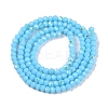 Electroplate Opaque Solid Color Glass Beads Strands EGLA-A044-P1mm-L08-3