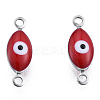 304 Stainless Steel Enamel Connector Charms STAS-N092-179B-1