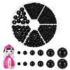 1070Pcs 6 Styles ABS Plastic Imitation Pearl Beads KY-PH0001-44-1