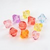 Faceted Bicone Transparent Acrylic Beads DBB16MM-3
