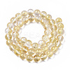 Transparent Spray Painted Glass Bead Strands GLAA-N035-03C-B08-2
