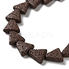 Triangle Dyed Natural Lava Rock Beads Strands G-O126-04A-14-3
