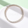 304 Stainless Steel with Clear Cubic Zirconia Link Chain Bracelets for Women BJEW-G754-02G-2