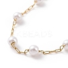 Round Plastic Imitation Pearl Beaded Bracelets BJEW-E054-04G-3