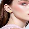 2Pcs 304 Stainless Steel Vortex Cuff Earrings EJEW-LP0009-20G-3