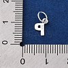 925 Sterling Silver Letter Charms STER-C012-01S-P-3