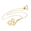 304 Stainless Steel Snake Pendant Necklaces for Women Men NJEW-Z063-03G-08-2