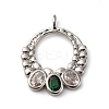 Brass Micro Pave Cubic Zirconia Pendants KK-P308-77P-1
