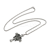 201 Stainless Steel Pendant Necklaces NJEW-H030-03P-2