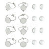 DIY Flat Round 304 Stainless Steel Open Cuff Ring Making Kits STAS-YW0002-76-1