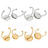 4Pcs 4 Styles Stainless Steel Cuff Pad Ring Settings FIND-LP0001-09-1