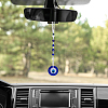 Flat Round with Evil Eye Resin Hanging Decoration HJEW-FH00038-7
