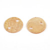 Spray Painted Natural Capiz Shell Connector Charms SSHEL-N039-03E-2