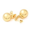 Brass Round Ball Dangle Stud Earrings EJEW-K251-02G-2