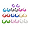 Croissant Acrylic Stud Earrings EJEW-P251-37-1