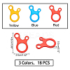 SUPERFINDINGS 18Pcs 3 Colors Aluminum Alloy Cord Lock TOOL-FH0001-14-4
