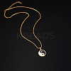 Stainless Steel Enamel Yin Yang Pendant Necklaces for Women VV9279-1-2