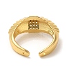 Brass Micro Pave Clear Cubic Zirconia Open Cuff Rings RJEW-U008-17G-3