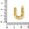 Brass Micro Pave Clear Cubic Zirconia Pendants KK-I476-02G-U-3