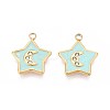 Ion Plating(IP) 304 Stainless Steel Rhinestone Charms STAS-N109-244G-1