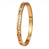304 Stainless Steel Pave Clear Cubic Zirconia Hollow Rectangle Hinged Cuff Bangles for Women WG179B8-02-2