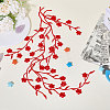 Plum Blossom Shape Appliques PATC-WH0007-11E-5