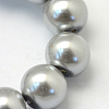Baking Painted Pearlized Glass Pearl Round Bead Strands X-HY-Q003-4mm-34-3