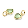 Brass Pave Cubic Zirconia Pendants KK-Z137-21G-08-2