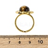 Oval Natural Tiger Eye Finger Rings RJEW-M063-01G-11-3