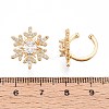 Brass Micro Pave Clear Cubic Zirconia Cuff Earrings EJEW-T047-75G-3