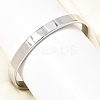 304 Stainless Steel Plain Open Cuff Bangles for Women SA-CBAC920-08P-3