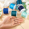 6 Rolls 6 Colors 6-Ply Polyester Metallic Thread OCOR-TA0003-11E-6