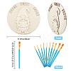 Unfinished Laser Cut Natural Wood Door Hanging Decoration for Front Door Decoration WOOD-GF0001-61-2